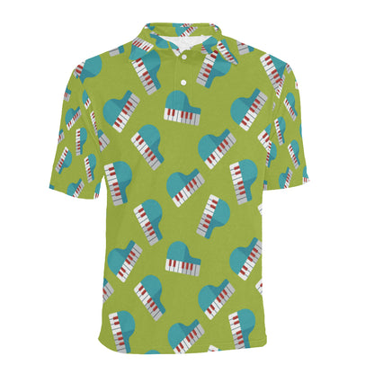 Piano Pattern Print Design 03 Men Polo Shirt
