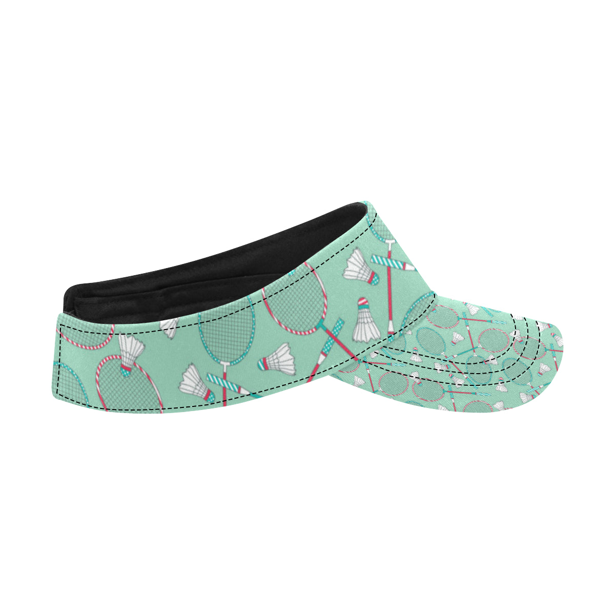 Badminton Pattern Print Design 05 Unisex Sun Visor