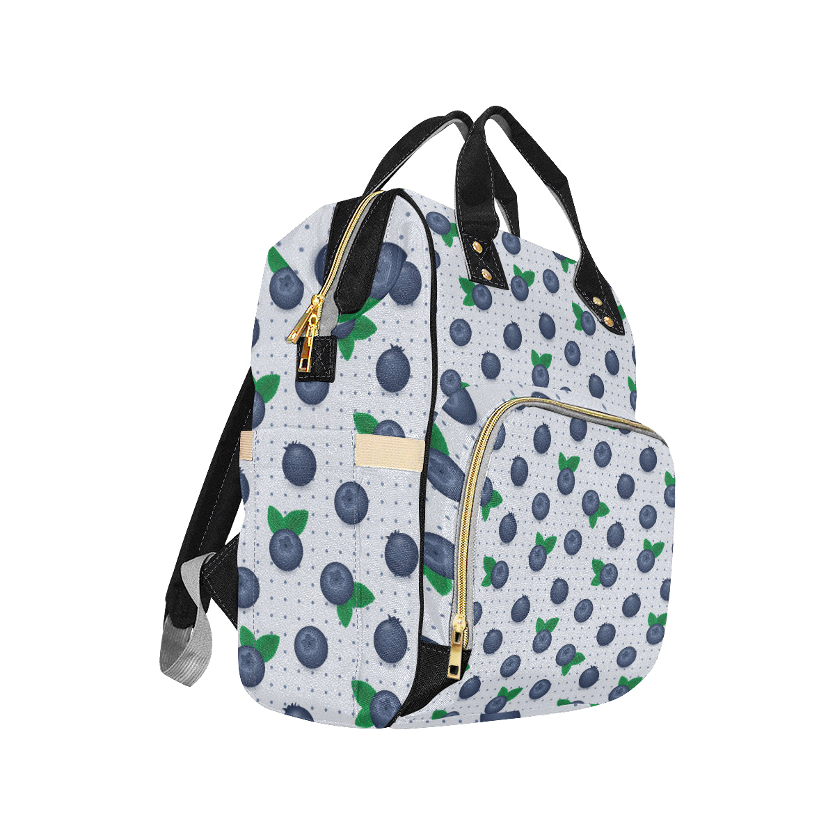 Blueberry Pattern Print Design BB02 Diaper Bag Backpack