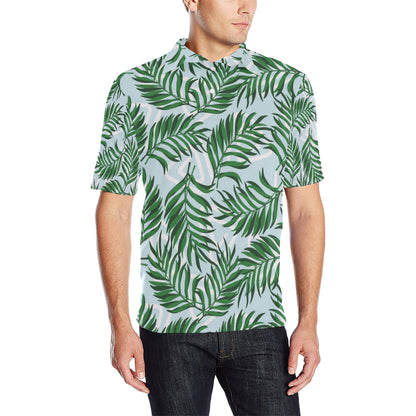 Palm Leaves Pattern Print Design PL06 Men Polo Shirt