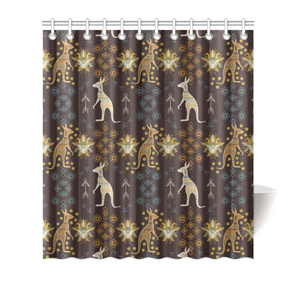 Kangaroos Pattern Print Design 03 Shower Curtain
