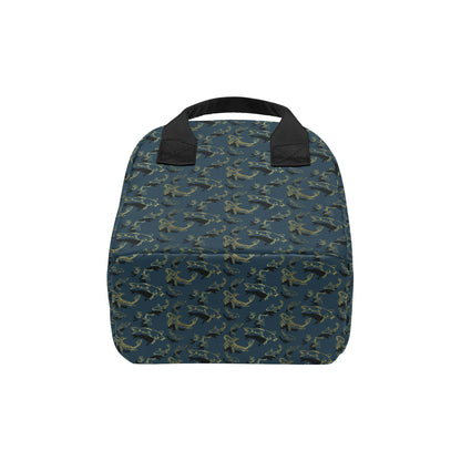 Koi Carp Gold Design Themed Print Insulated Lunch Bag
