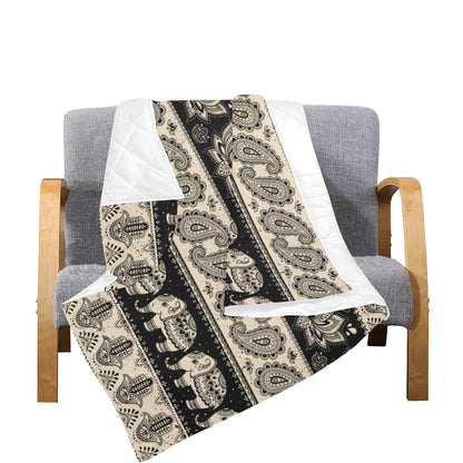 Elephant Hansa Lotus Pattern Premium Quilt