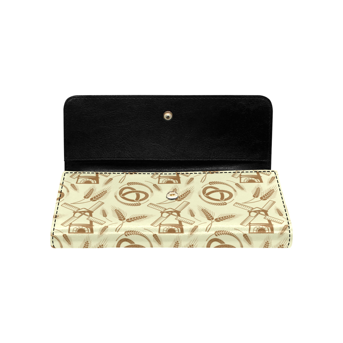 Agricultural Windmills Print Design 03 Women's Trifold Wallet