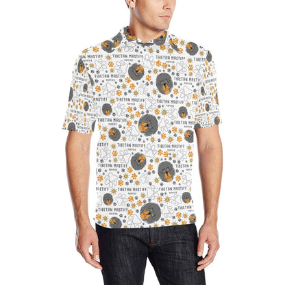 Tibetan Mastiffs Print Design LKS302 Men Polo Shirt