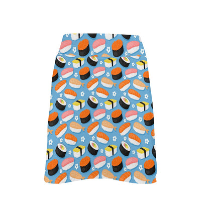 Sushi Print Design LKS304 17" Golf & Pickleball Skort with Pockets