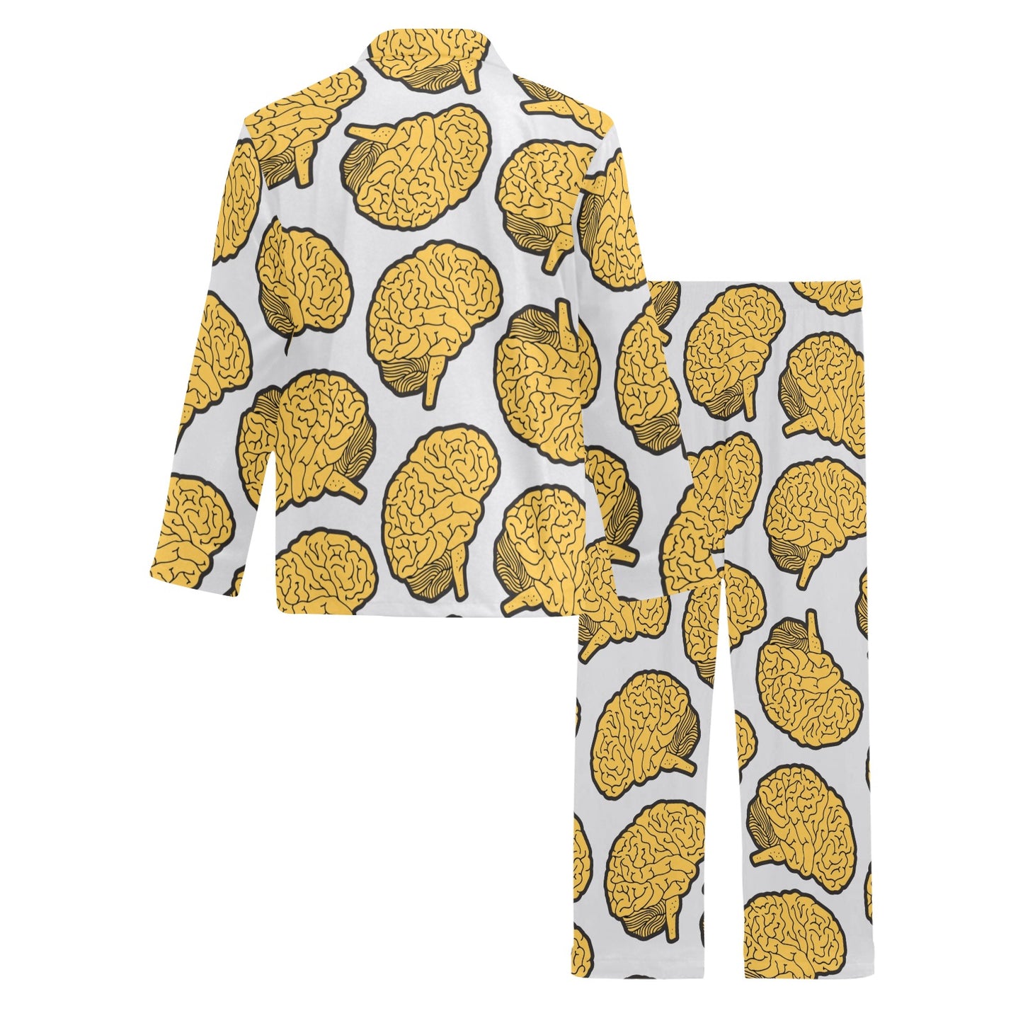 Psychology Pattern Print Design A01 Men's Long Pajama Set