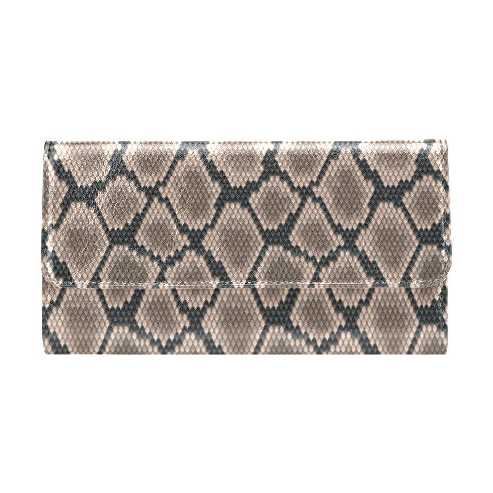Snake Skin Design Print Women's Trifold Wallet