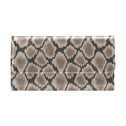 Snake Skin Design Print Women's Trifold Wallet