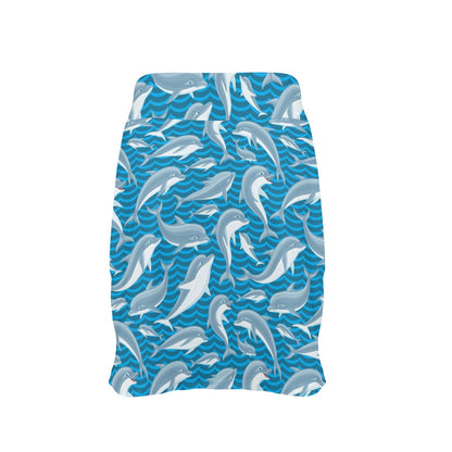 Dolphin Cute Print Pattern 17" Golf & Pickleball Skort with Pockets