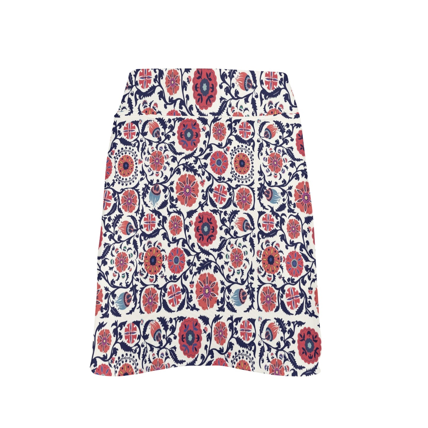 Suzani Print Design LKS304 17" Golf & Pickleball Skort with Pockets