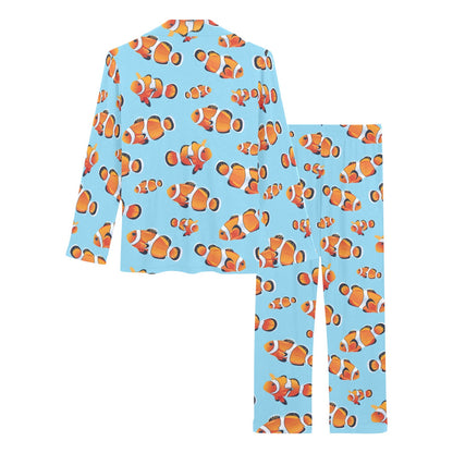 Clownfish Pattern Print Design 01 Women's Long Pajama Set