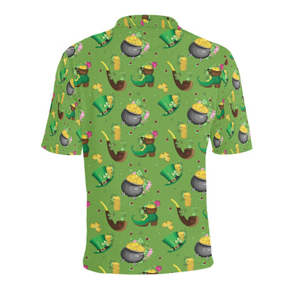 Shamrock Saint Patrick's Day Print Design LKS306 Men Polo Shirt