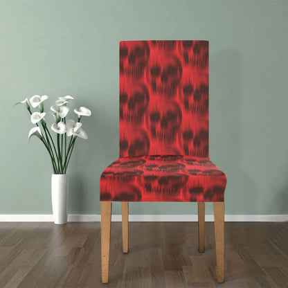 Skull Red Print Design LKS306 Dining Chair Slipcover