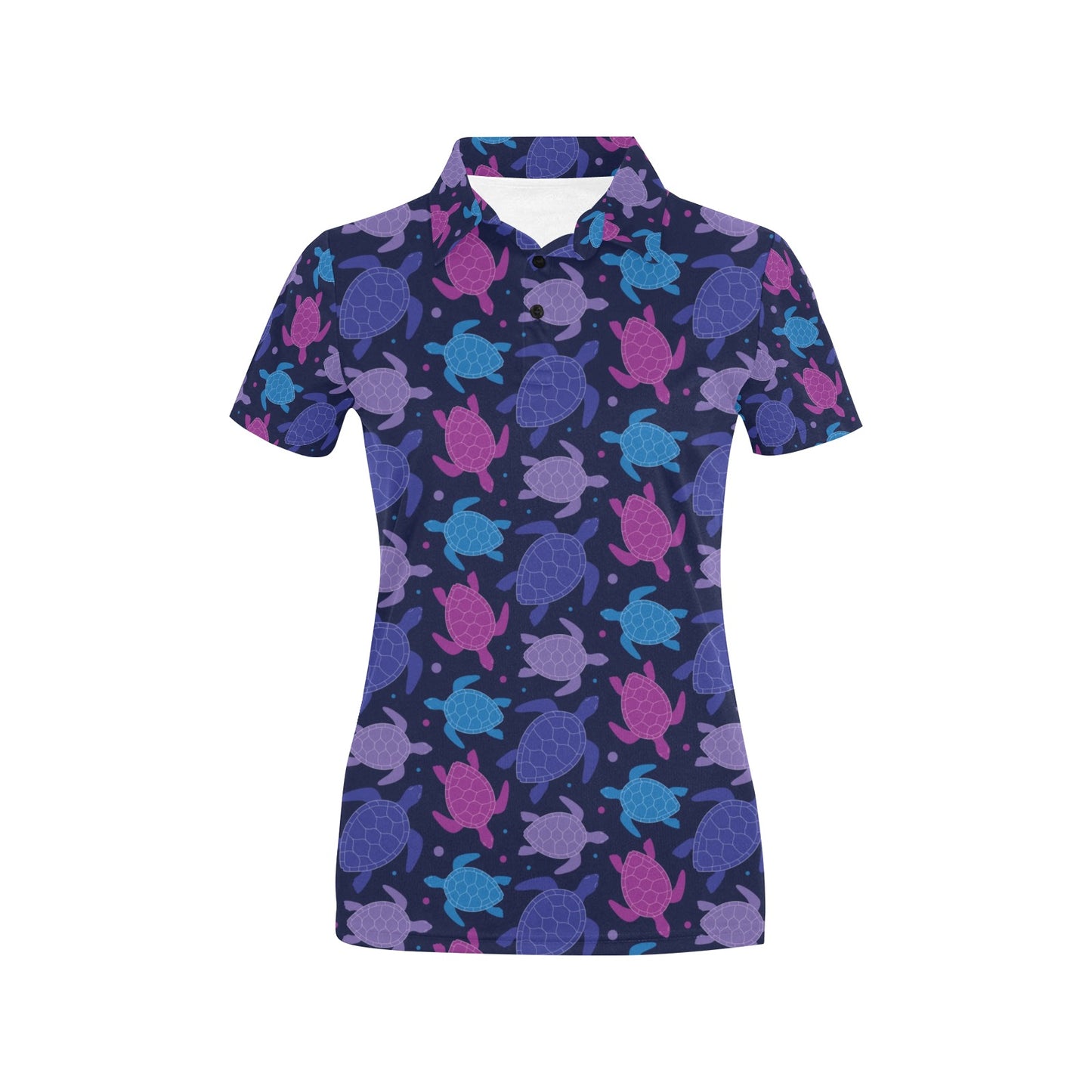 Sea Turtle Print Design LKS309 Women's Polo Shirt