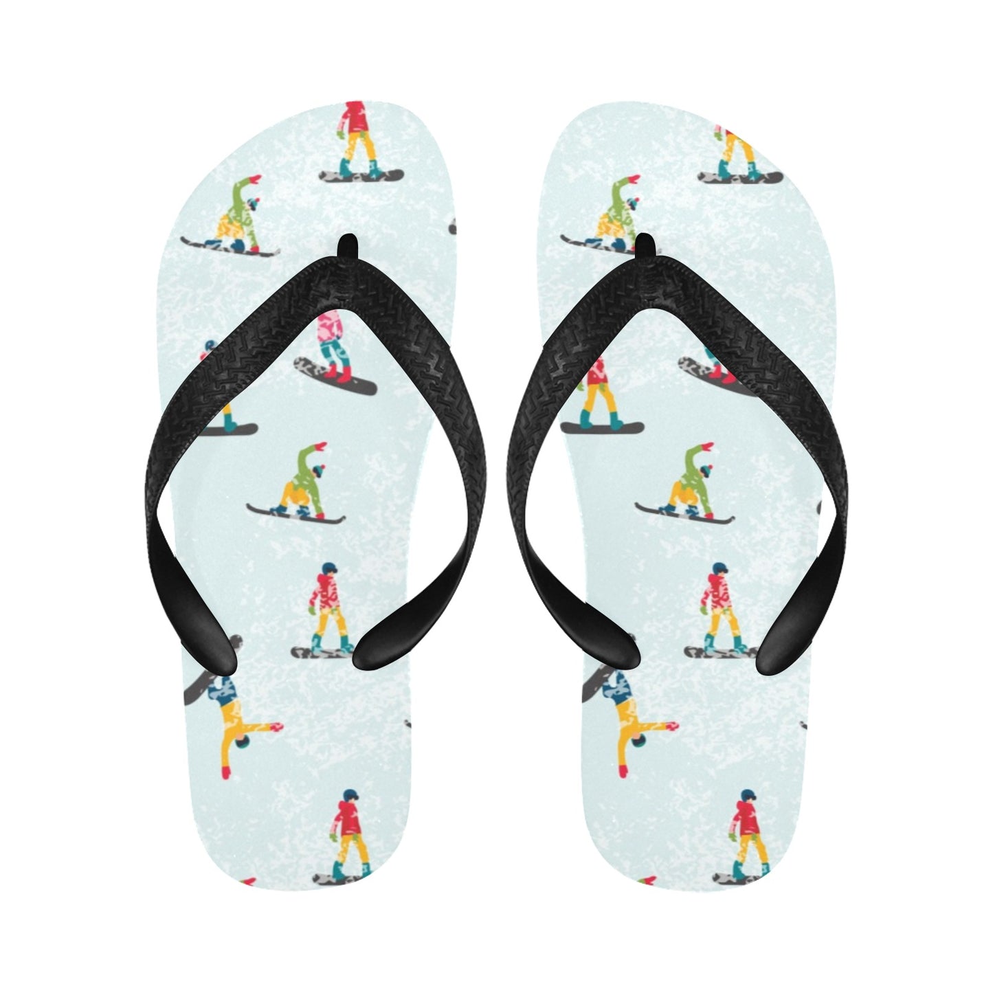 Snowboard Print Design LKS304 Flip Flops