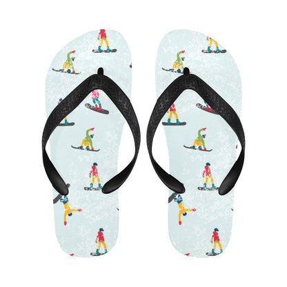 Snowboard Print Design LKS304 Flip Flops