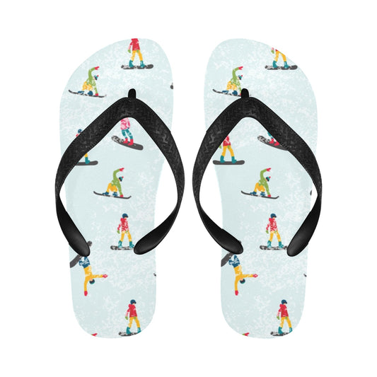 Snowboard Print Design LKS304 Flip Flops