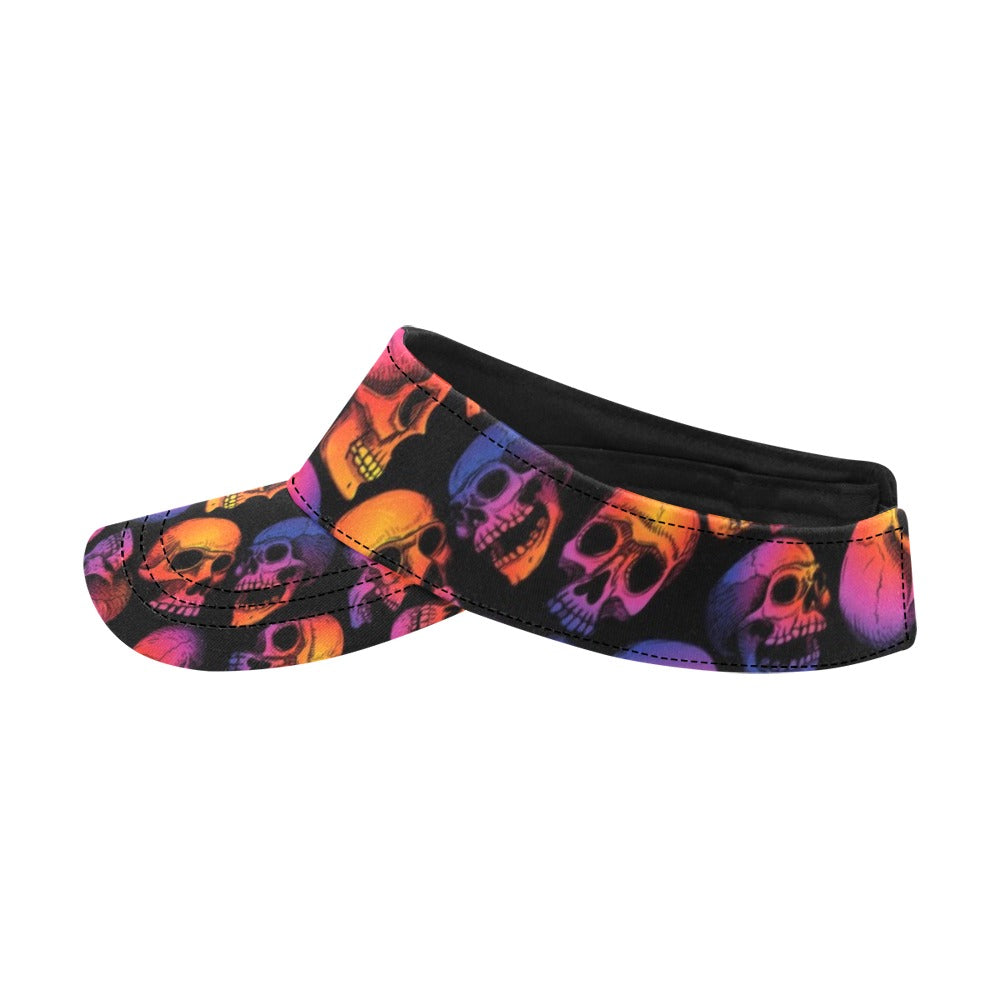 Skull Multicolor Print Design LKS3011 Unisex Sun Visor