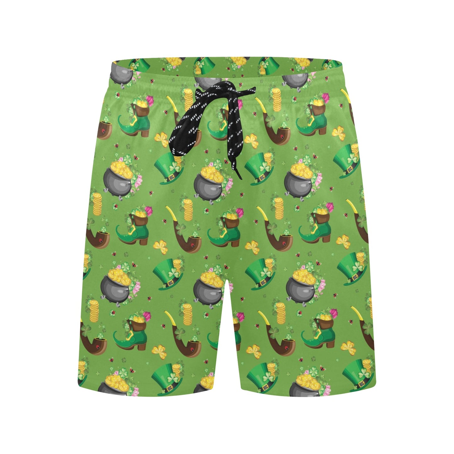 Shamrock Saint Patrick's Day Print Design LKS306 Men's Swim Trunks Beach Shorts