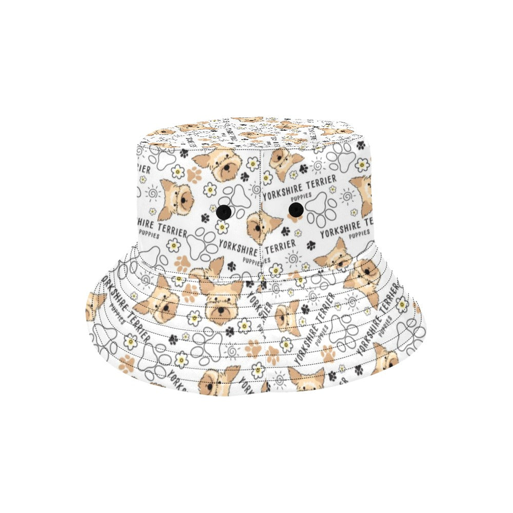 Yorkshire Terriers Print Design LKS308 Unisex Bucket Hat
