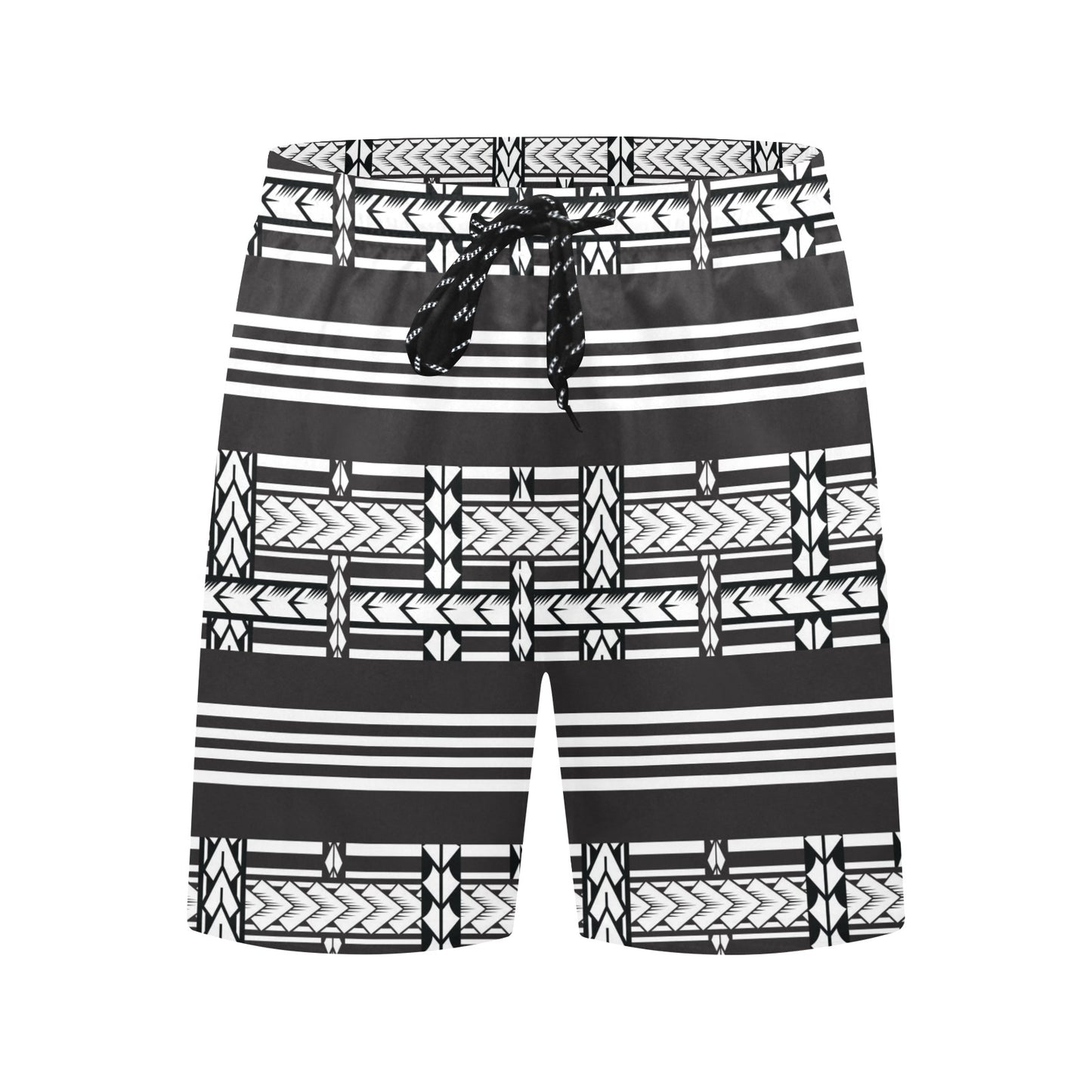 Samoan Tattoo Print Design LKS304 Men's Swim Trunks Beach Shorts