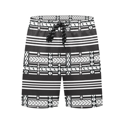 Samoan Tattoo Print Design LKS304 Men's Swim Trunks Beach Shorts