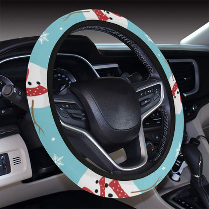 Snowman Print Design LKS304 Steering Wheel Cover with Elastic Edge