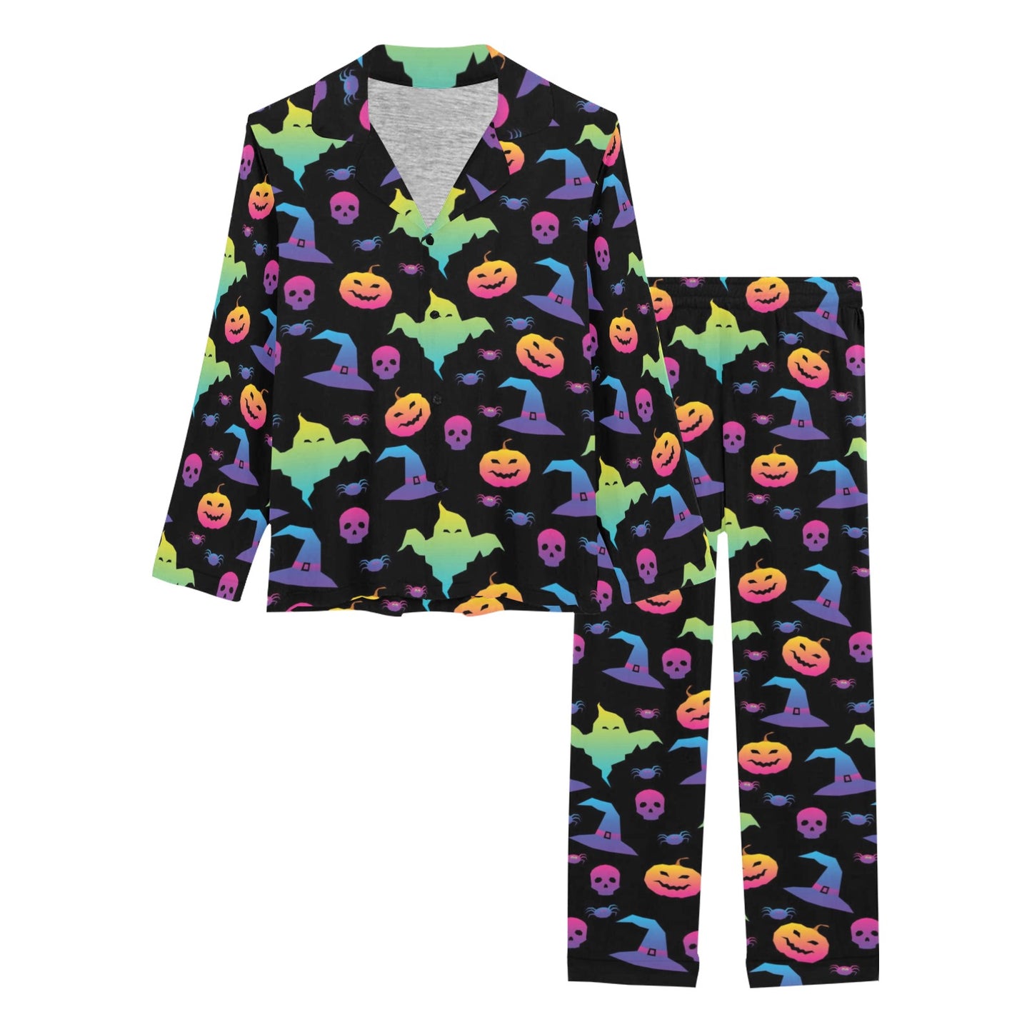Halloween Print Design LKS404 Women's Long Pajama Set