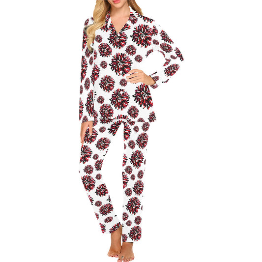 Cheerleader Pattern Print Design 01 Women's Long Pajama Set