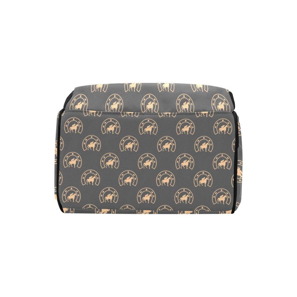 Horseshoe Print Design LKS306 Diaper Bag Backpack