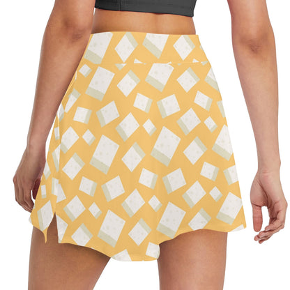 Tofu Print Design LKS302 17" Golf & Pickleball Skort with Pockets