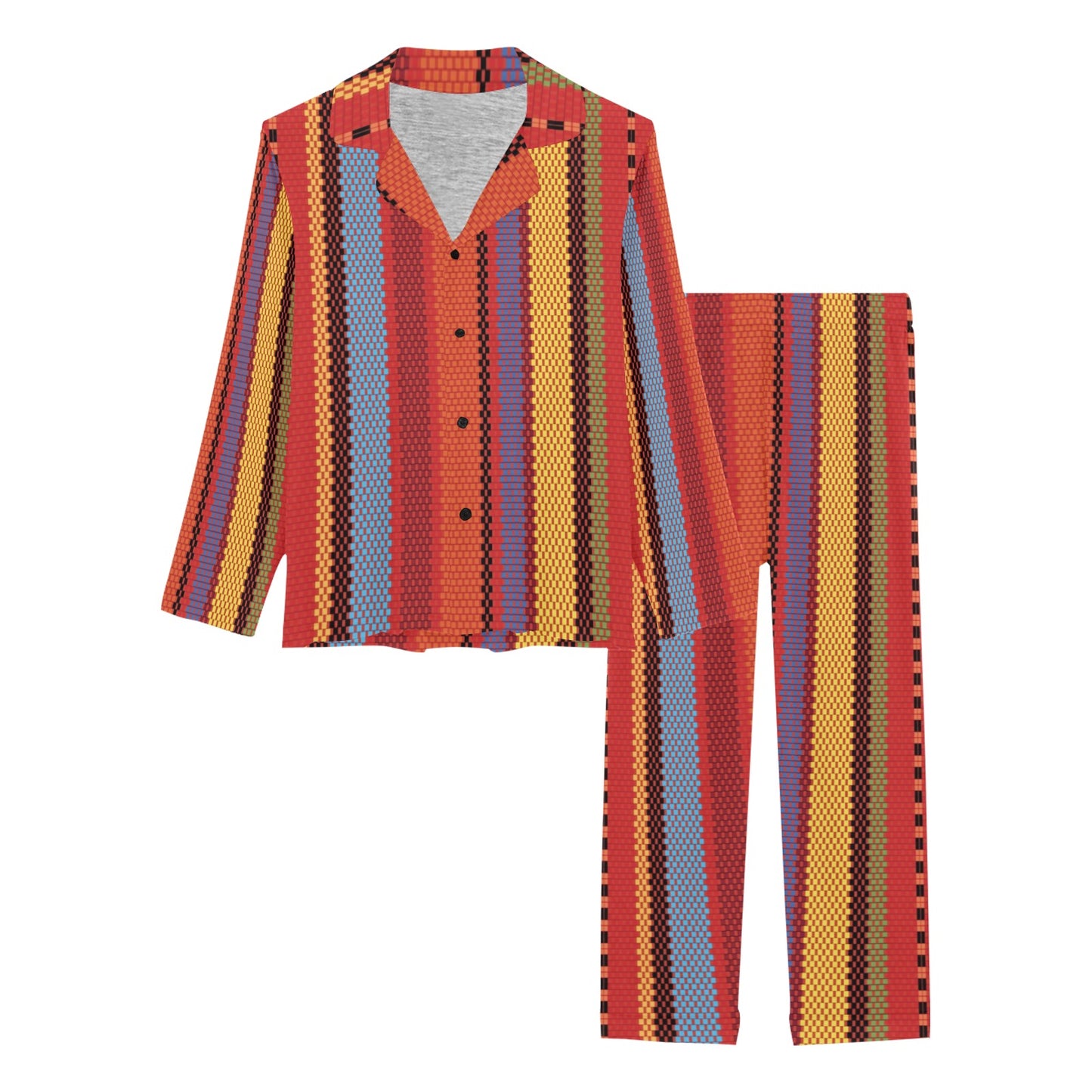 Mexican Pattern Print Design 05 Women's Long Pajama Set