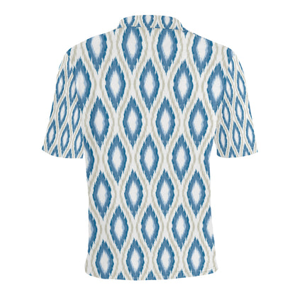 Ikat Pattern Print Design 02 Men Polo Shirt