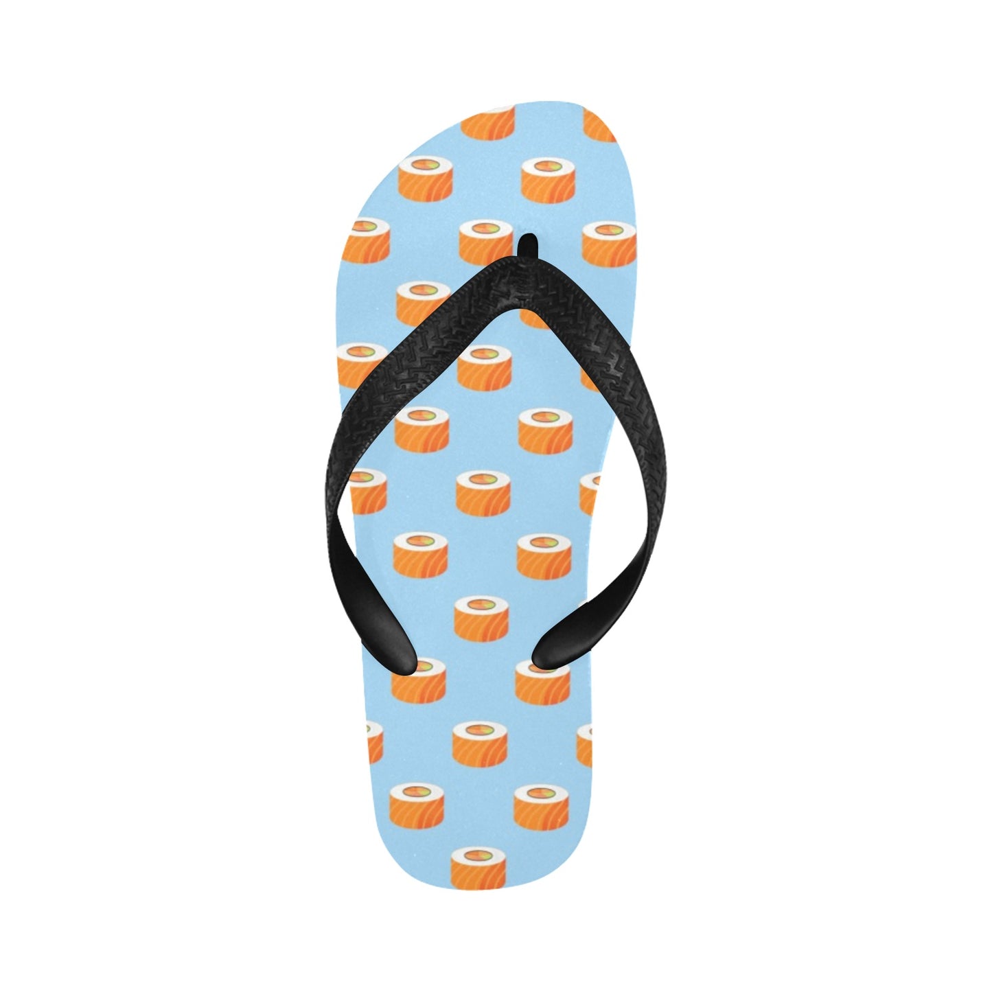 Salmon Sushi Print Design LKS307 Flip Flops