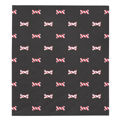 Dog Bone Pattern Print Design 04 Premium Quilt