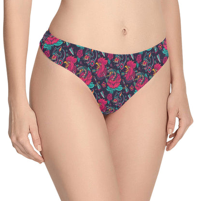 Old School Tattoo Print Women's Thongs