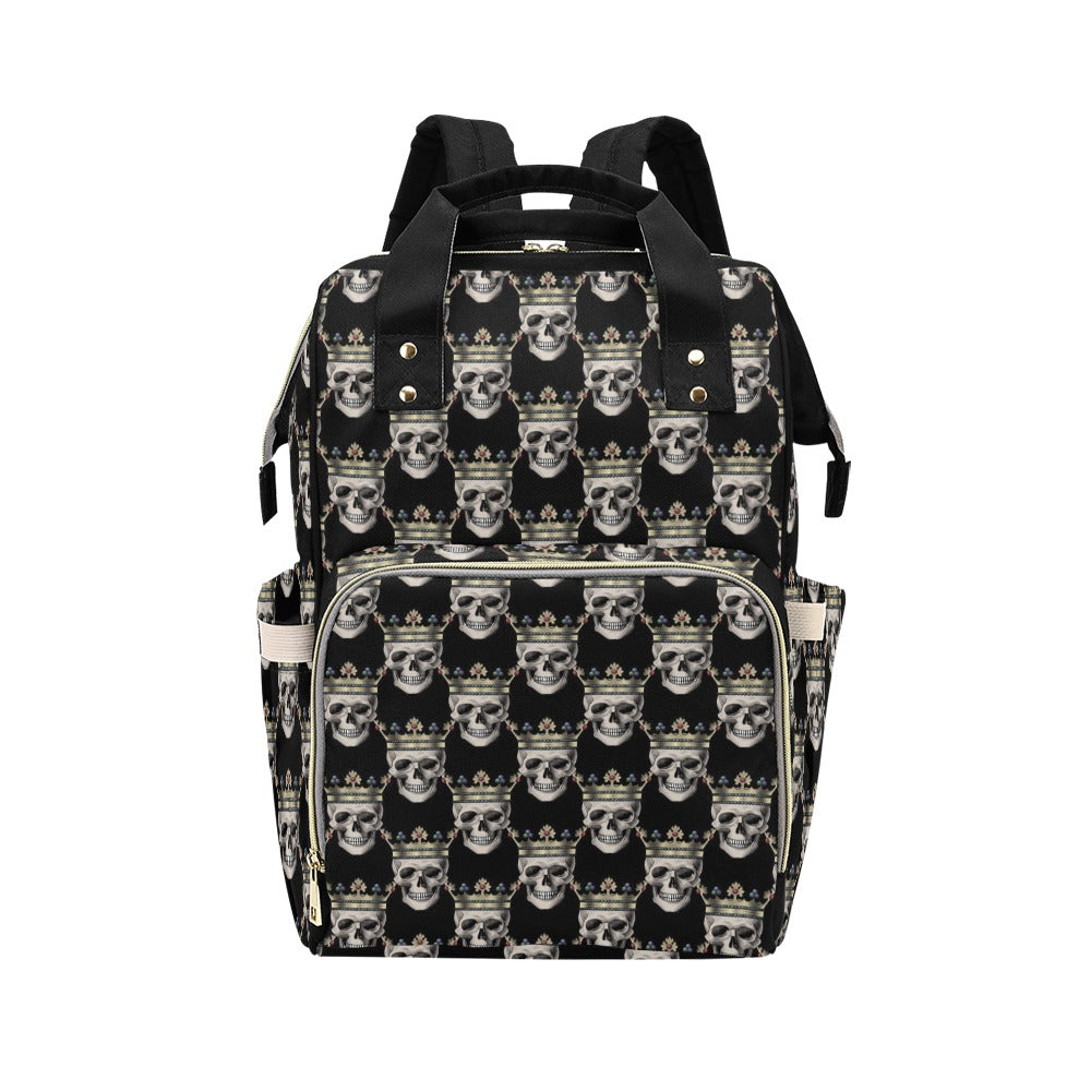 Skull King Print Design LKS3010 Diaper Bag Backpack