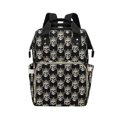 Skull King Print Design LKS3010 Diaper Bag Backpack