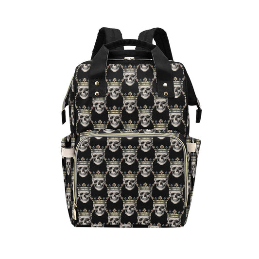Skull King Print Design LKS3010 Diaper Bag Backpack