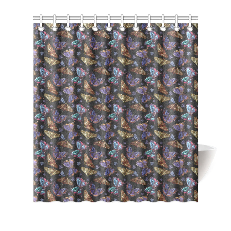 Butterfly Pattern Print Design 013 Shower Curtain