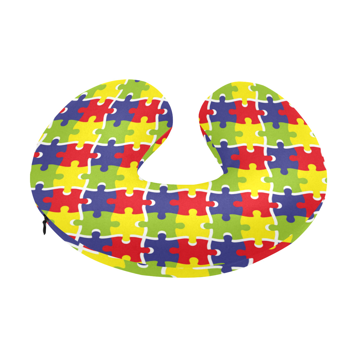 Autism Awareness Pattern Print Design 03 U-Shaped Travel Neck Pillow