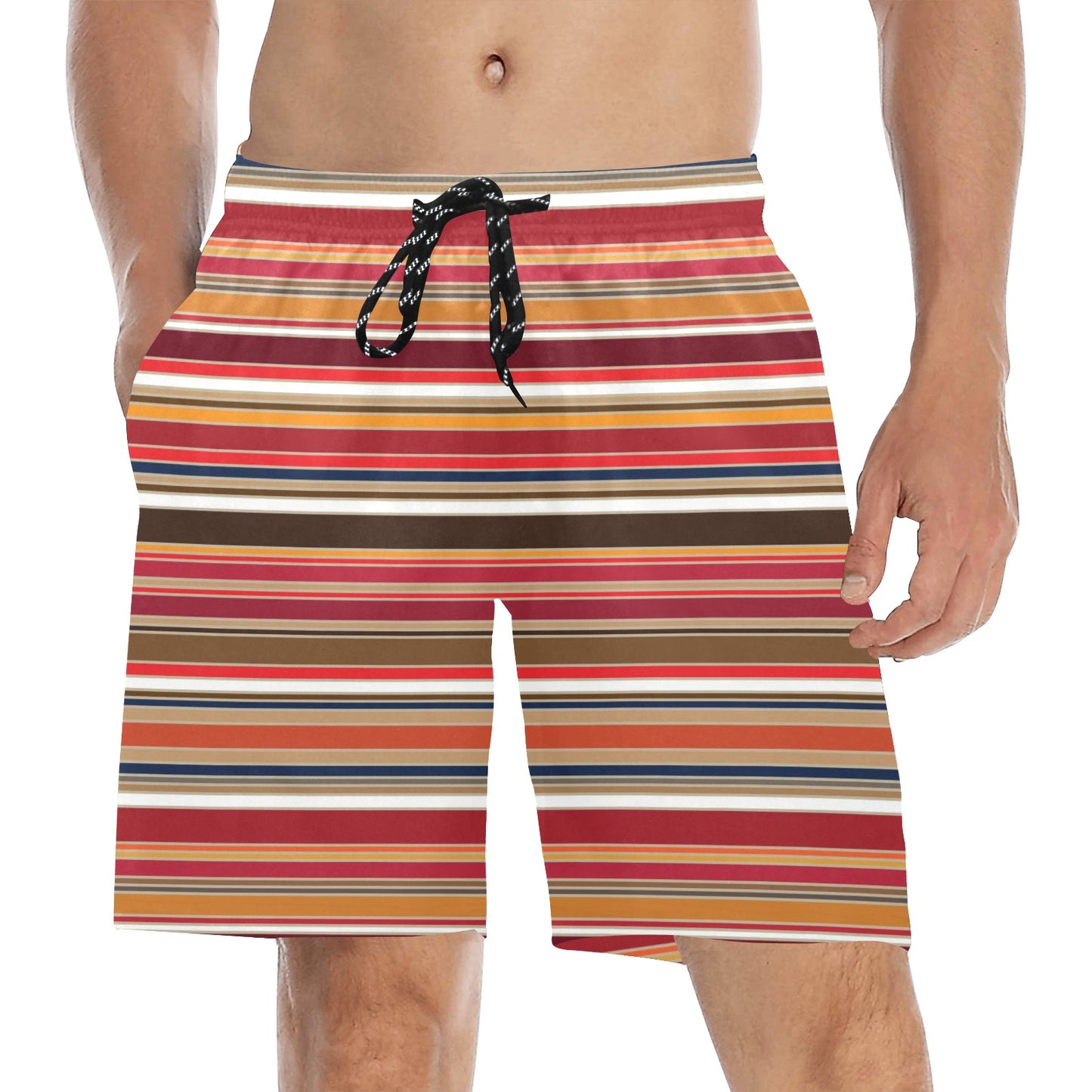 Serape Print Design LKS301 Men's Swim Trunks Beach Shorts