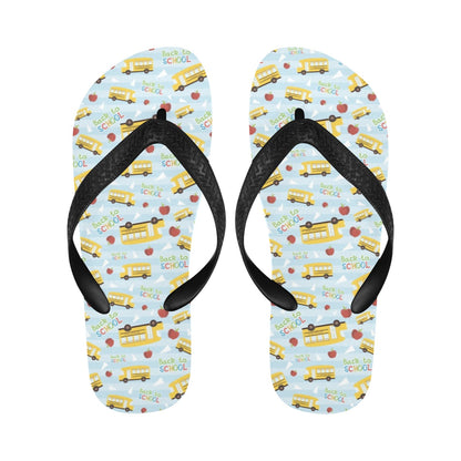 School Bus Back To School Print Design LKS303 Flip Flops