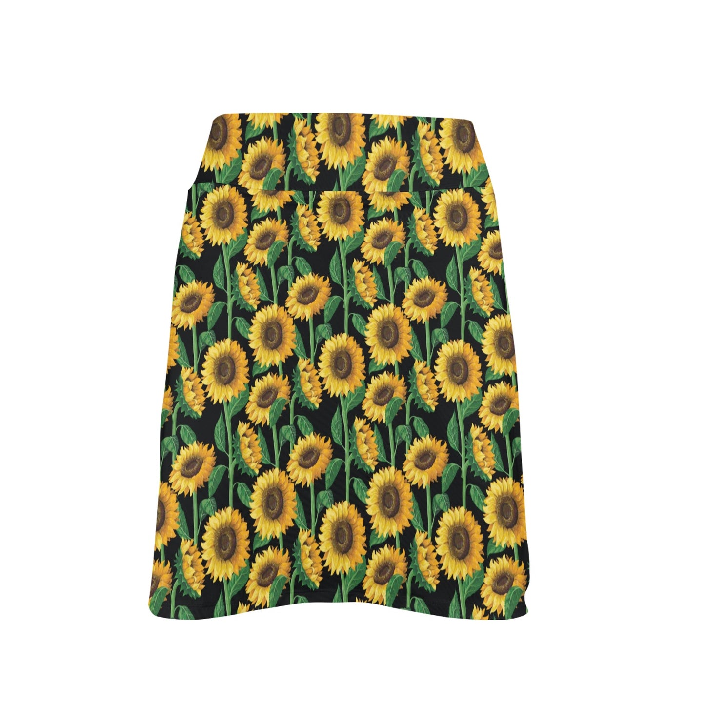 Sunflower Realistic Print Pattern 17" Golf & Pickleball Skort with Pockets