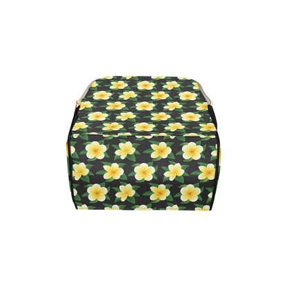 Plumeria Pattern Print Design A03 Diaper Bag Backpack