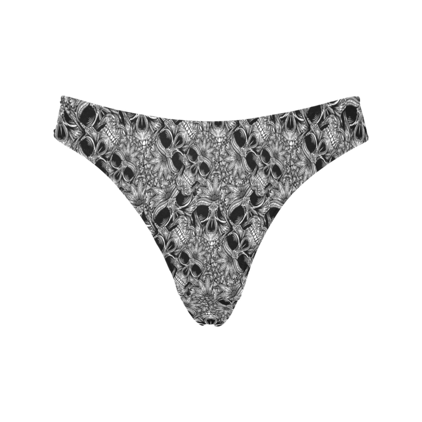 Skull Tattoo Design Print Women's Thongs