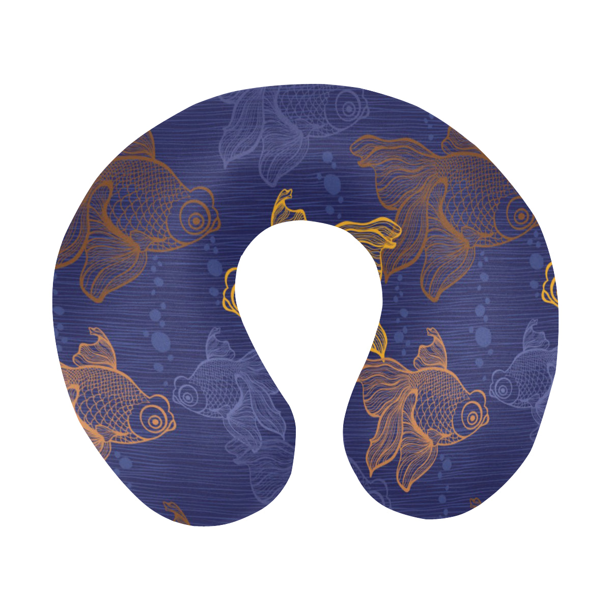 Goldfish Pattern Print Design 01 U-Shaped Travel Neck Pillow