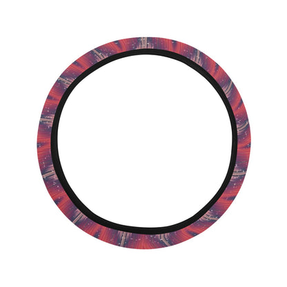 Ikat Print Design LKS401 Steering Wheel Cover with Elastic Edge