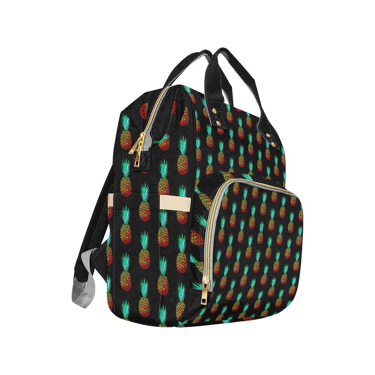 Pineapple Pattern Print Design A05 Diaper Bag Backpack